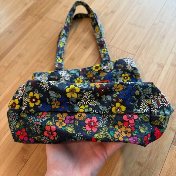 Tory Burch Multicolor Floral Wallpaper Durable Canvas Tote - Picture 7 of 10